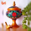 جاشکلاتی سفالی با طرح گل و مرغ کد 002