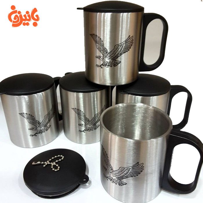 cup لیوان استیل دوجداره درب دار